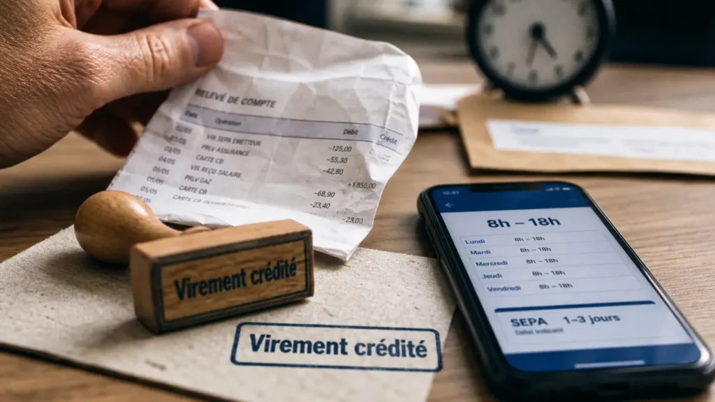 Heure réception virement boursorama : 8h-18h, jours ouvrés