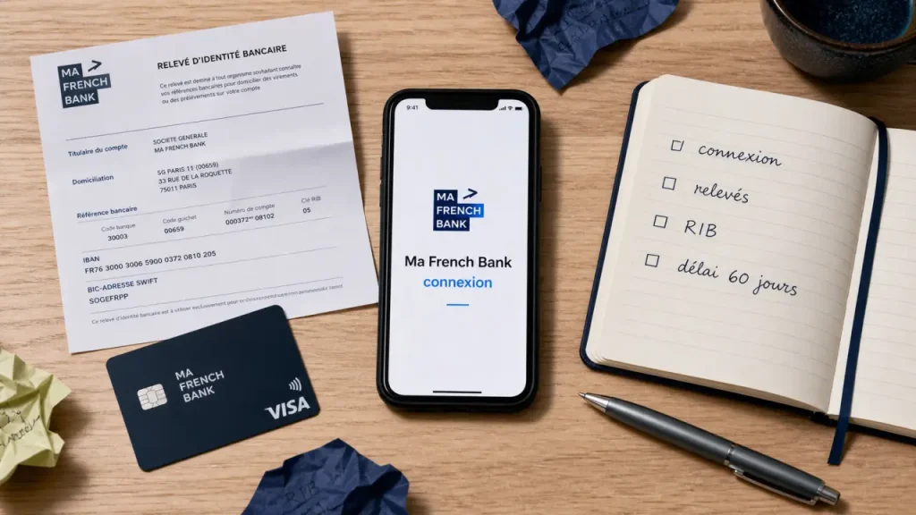 Ma French Bank connexion : smartphone, RIB et checklist pour se connecter et préparer la clôture