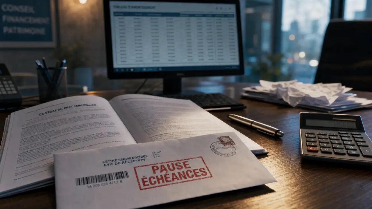 Suspendre credit immobilier : lettre recommandée et dossier de prêt