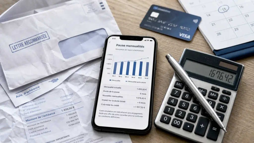 Suspendre credit immobilier : lettre recommandée et pause mensualités