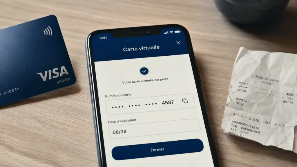 carte virtuelle fortuneo sur smartphone pour paiements ponctuels