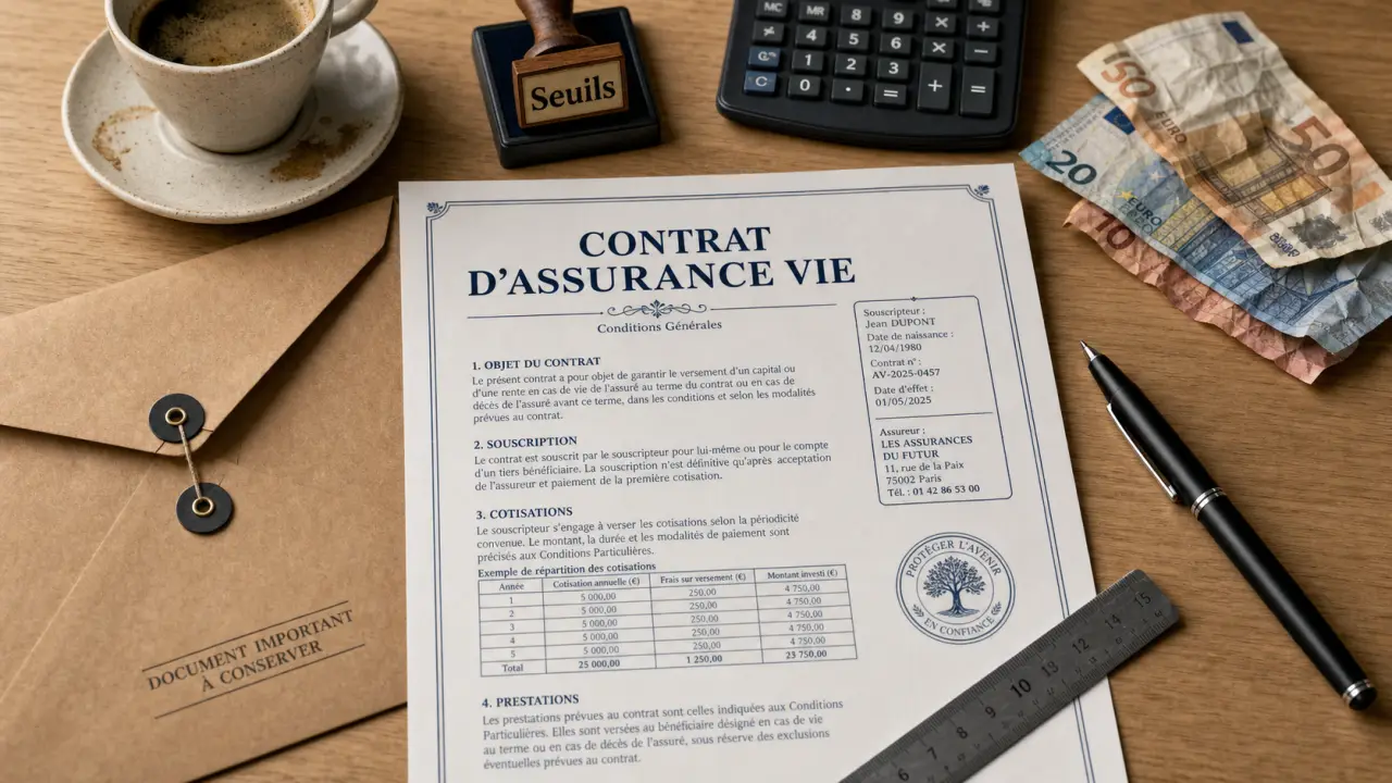 Plafond assurance vie : 152 500 €, 30 500 € et seuils