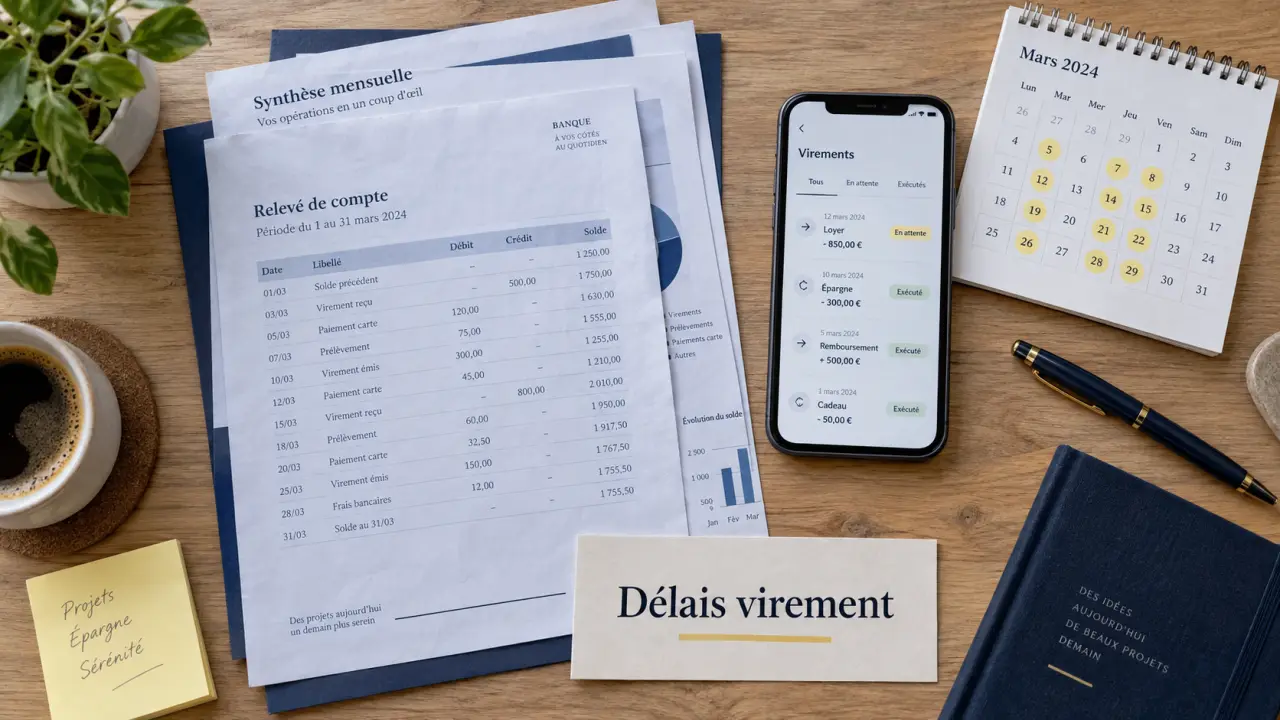 Delais virement bancaire Credit Agricole : 1 à 3 jours