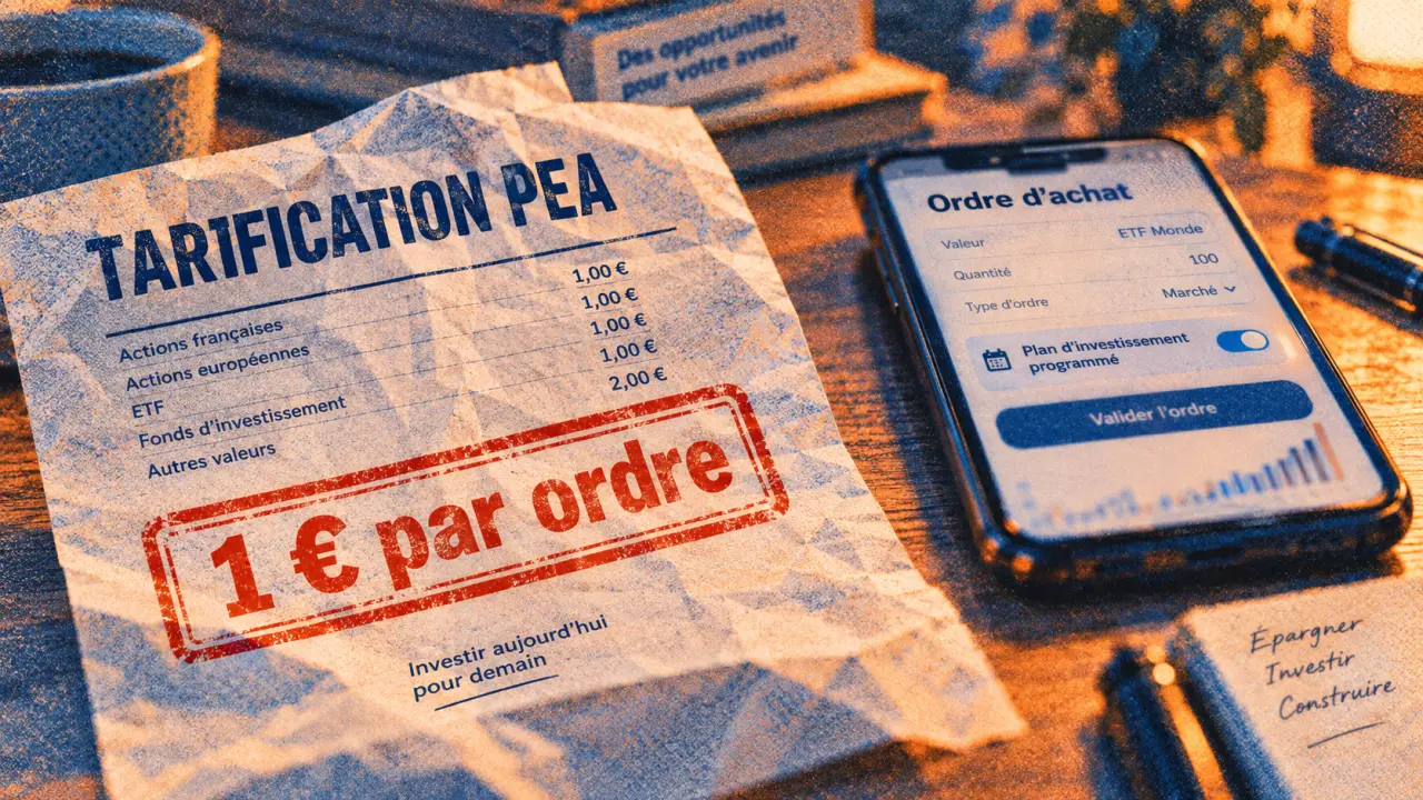 Frais PEA Trade Republic : 1 € par ordre