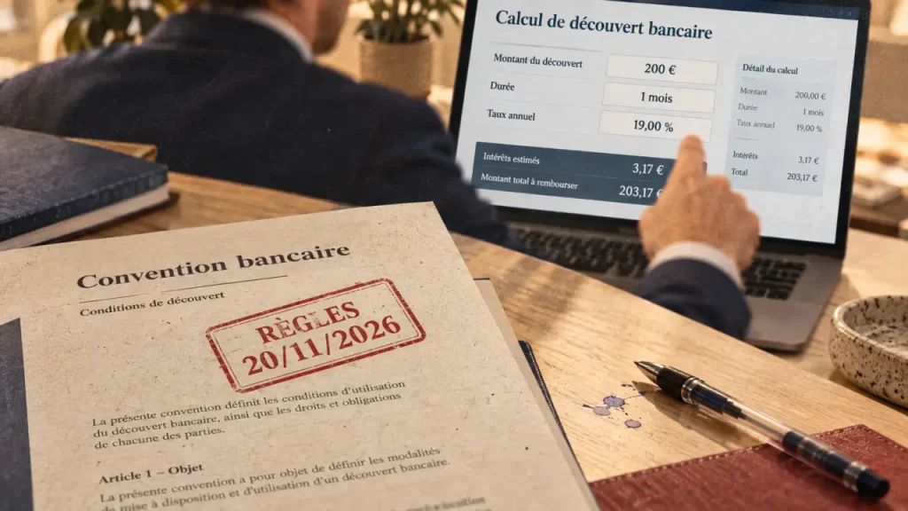 Plafonds découvert bancaire 2026 : 200 € et règles d’autorisation